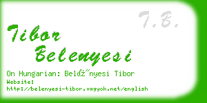 tibor belenyesi business card